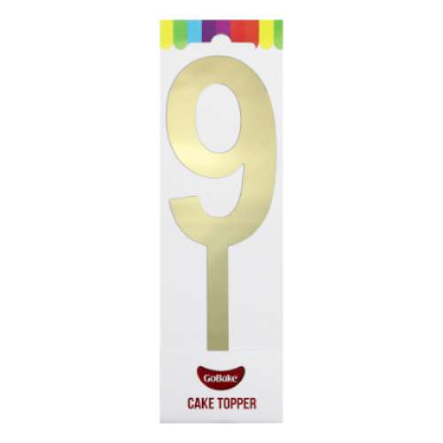 Gold Acrylic Number - 9 - Click Image to Close